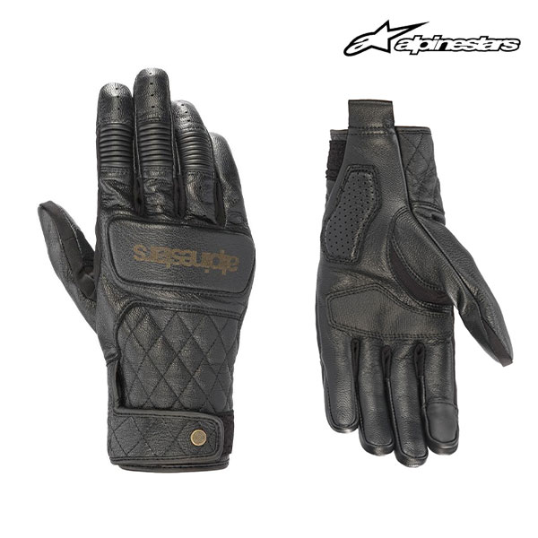 alpinestars/アルパインスターズ 1694786101 BRASS LEATHER GLOVE 10 BLACK Sサイズ プレミアム NAPPA レザー ナックルプロテクター グローブ 高品質 革 ライダー 安全装備 高性能 スマホタッチ ライディング お買い物マラソン 開催｜アイネット店