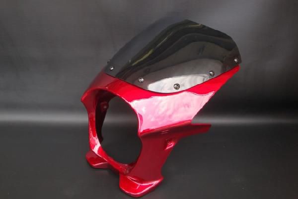 【Z400FX】 ビキニカウル 赤/レッド 【スタンダードスクリーン】 180パイ 汎用 バイク好き ギフト お買い物マラソン 開催