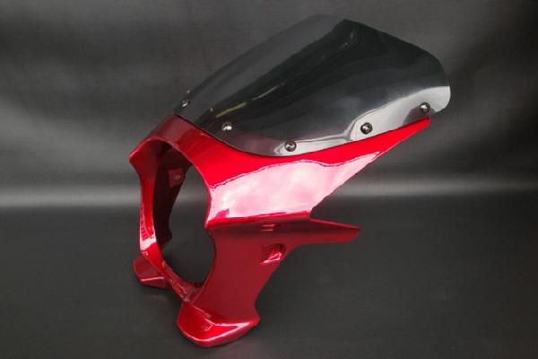 Z1300 ビキニカウル 赤/レッド エアロスクリーン 180パイ 汎用 バイク好き ギフト お買い物マラソン 開催