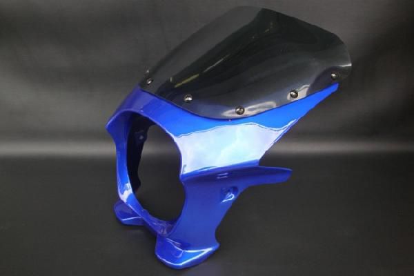 GSF750 ビキニカウル 青/ブルー エアロスクリーン 180パイ 汎用 バイク好き ギフト お買い物マラソン 開催