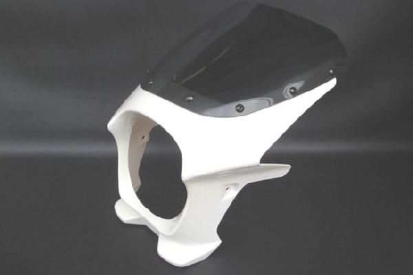 GSX1400 ビキニカウル 白/ホワイト エアロスクリーン 180パイ 汎用 バイク好き ギフト
