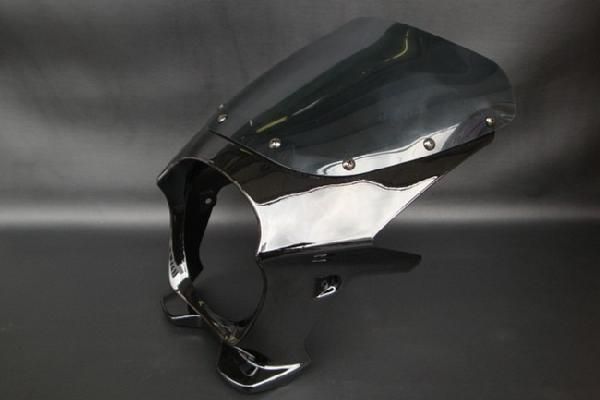 SRX400 SRX600 ビキニカウル 黒/ブラック エアロスクリーン 180パイ 汎用 バイク好き ギフト お買い物マラソン 開催｜アイネット店