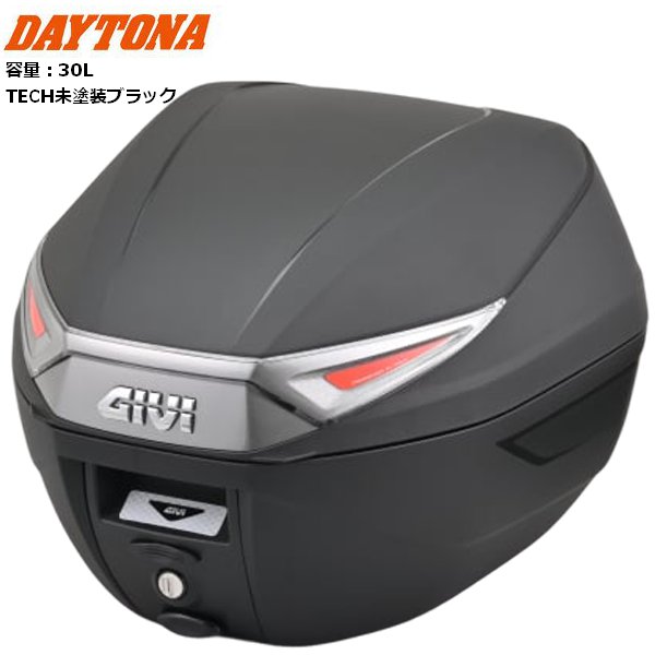 6月上旬入荷後発送 DAYTONA/デイトナ GIVI C30NT TECH未塗装ブラック モノロックケース 30L 61507 moto バイク用 リアボックス ヘルメット収納 お買い物マラソン 開催