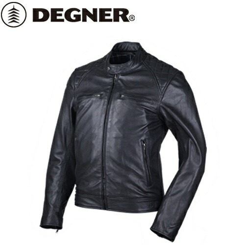 送料無料 【DEGNER】 デグナー 18SJ-6 ゴートレザージャケット ブラック サイズL バイク好き ギフト