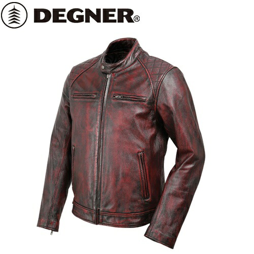 送料無料 【DEGNER】 デグナー 18SJ-6 ゴートレザージャケット ワイン サイズ2XL バイク好き ギフト