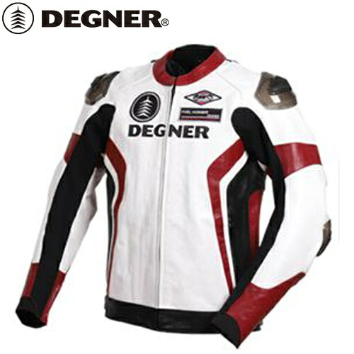 【送料無料】 【DEGNER】 デグナー 19WJ-19 レザーレーシングジャケット ホワイトレッド サイズL バイク好き ギフト お買い物マラソン 開催 32,175円