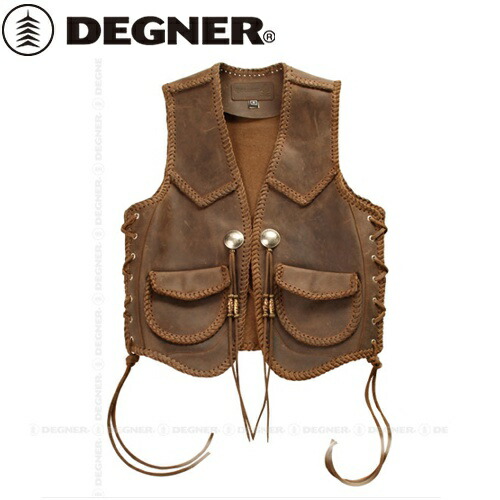 DEGNER レザーベスト XL ブラウン