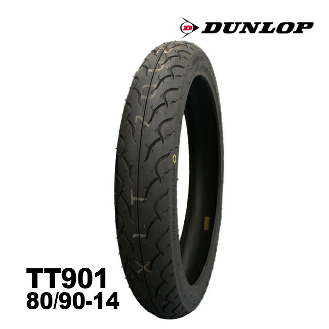 DUNLOP ダンロップ 80/90-14 TT901 40P TT オンロードタイヤ チューブタイヤ リトルカブ スーパーカブ 対応