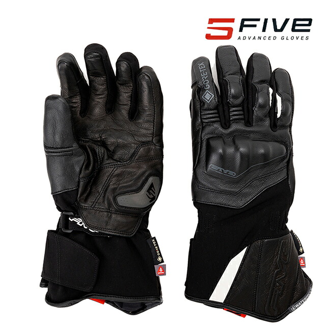 FIVE/ファイブ/5 WFX SKIN EVO WOMAN GTX サイズL BLACK WHITE 黒 白 シティ プロテクター レディース グローブ バイク 手袋 革 レザー 冬 ウインター ゴート 山羊 スマホ タッチスクリーン おしゃれ かわいい バイク好き ギフト お買い物マラソン 開催 12,599円
