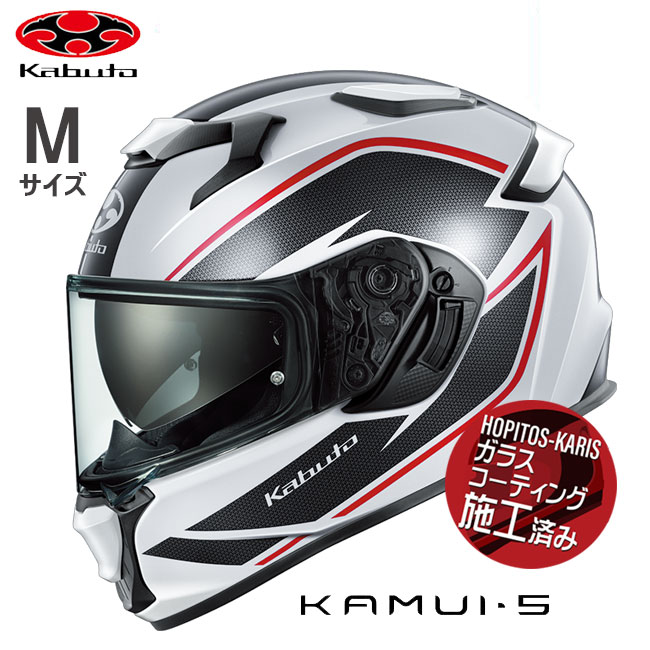 OGK KABUTO オージーケーカブト KAMUI5 TORZA カムイ５ トルザ KAMUI-5 ホワイトブラックレッド M オートバイ用 フルフェイスヘルメット お買い物マラソン 開催