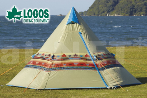 Logos キリスト Tepee ナバホー400一式 お買い得5箇所セット モノ竿タイプキャンプ 建造分かり易い ファミリーキャンプ ティピーテント 三コーナーテント ワンポールテント 2人手所用 3人用 テントセット テント開かるセット あしたのんきフィット