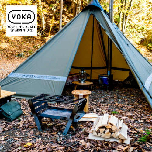12月中旬入荷 10thロット YOKA ヨカ TIPI(ティピ) ワンポールテント 1〜2人用 キャンプ テント tipi キャンプ用品 アウトドア テント ソロテント ツーリングテント キャンプツーリング 薪ストーブ 煙突対応 軽量 コンパクト ミリタリー おしゃれ
