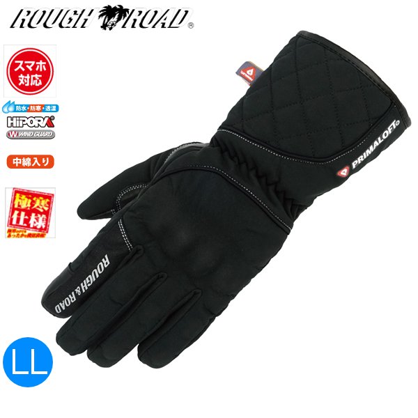 2026年秋再入荷予定 ブラック/LLサイズ ラフ&ロード RR8660 プリマロフト CKウインターグローブ moto バイク用 ツーリング 通勤通学 防風 防水 春秋冬 アーバン スマホ対応 お買い物マラソン 開催 6,310円