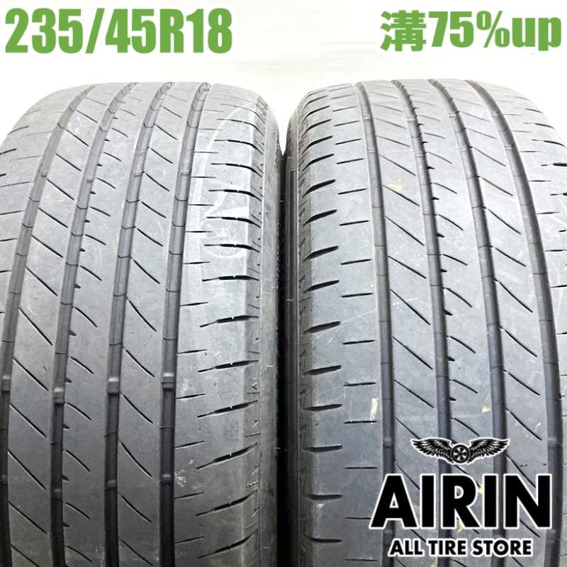 中古 235/45R18 ブリヂストン トランザ T005A 2本セット クラウン マークX ビートル パサート レガシィ フォレスター 中古タイヤ タイヤ 18インチ