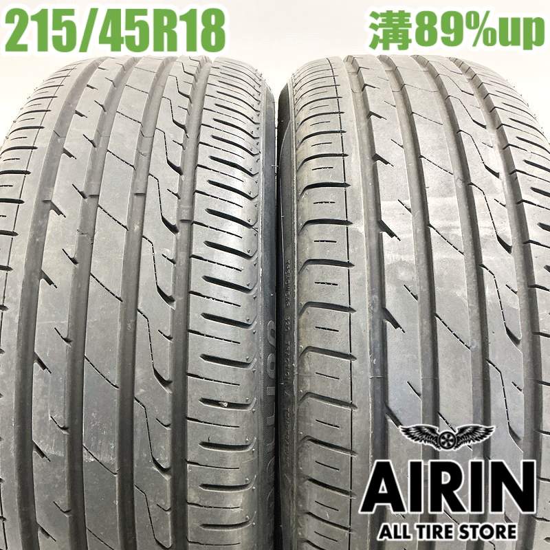 【ﾏﾗｿﾝ限定 ﾎﾟｲﾝﾄ10倍】中古 215/45R18 シーエスティー メダリオン MD-A1 2本セット SAI ノア ヴォクシー アクセラスポーツ アクセラセダン ギャランフォルティス 中古タイヤ タイヤ 18インチ
