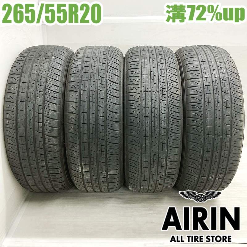 【ﾏﾗｿﾝ期間限定 ﾎﾟｲﾝﾄ10倍】中古 265/55R20 ダンロップ グラントレック PT5A 4本セット ランドクルーザー レクサス LX 中古タイヤ タイヤ 20インチ