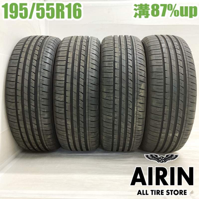 【ﾏﾗｿﾝ期間限定 ﾎﾟｲﾝﾄ10倍】中古 195/55R16 ケンダ ケネティカ エコ 4本セット iQ アリオン プレミオ ウイングロード ノート ミニ プジョー207 中古タイヤ タイヤ 16インチ
