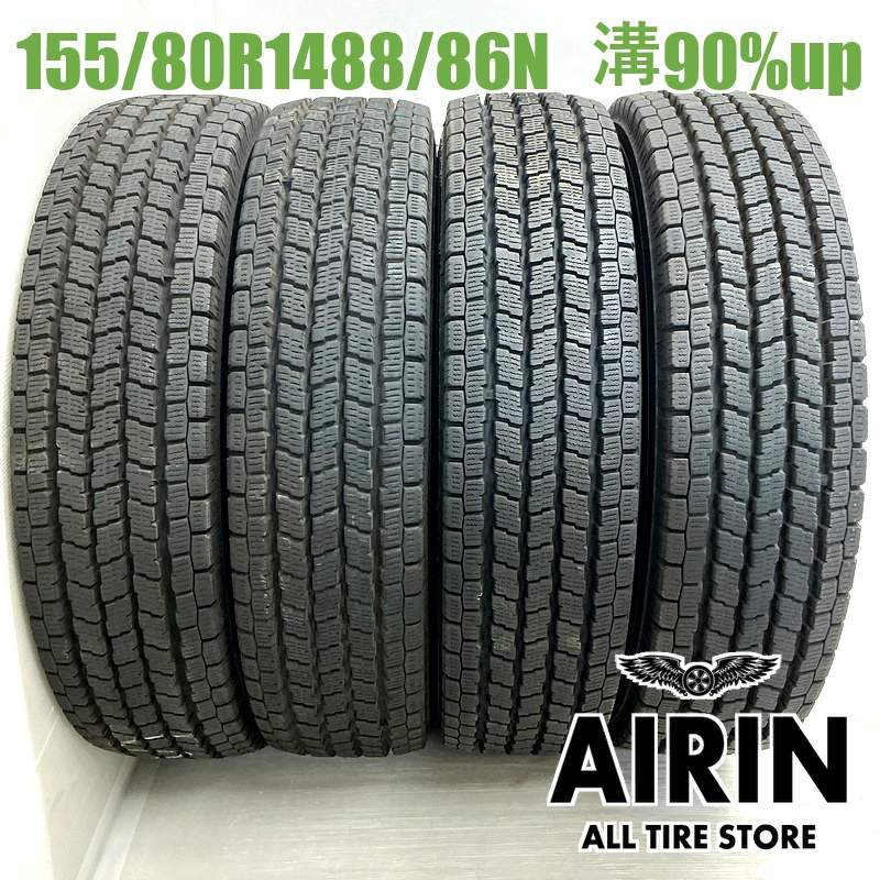 155/80R14 88/86N ヨコハマアイスガード IG91 4本セット2025年製 残溝90% 中古タイヤ 14インチプロボックス｜タイヤ ホイール 販売の あいりん