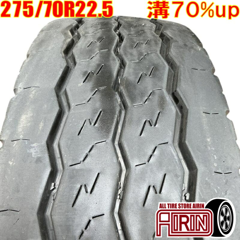 【ﾏﾗｿﾝ限定 ﾎﾟｲﾝﾄ10倍】中古 275/70R22.5 148/145J トーヨー ナノエナジーM638 夏タイヤ トラック用 1本単品 大型バス 中古タイヤ 中古トラックタイヤ サマータイヤ 22.5インチ