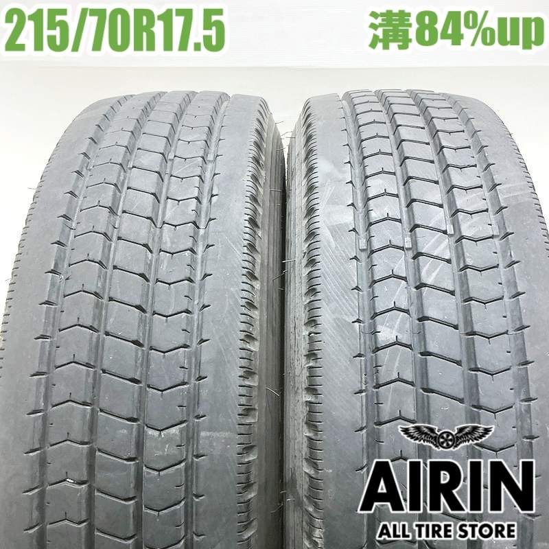 中古 215/70R17.5 123/121J ブリヂストン R170 夏タイヤ トラック用 2本セット コースター 中古タイヤ 中古トラックタイヤ サマータイヤ 17.5インチ