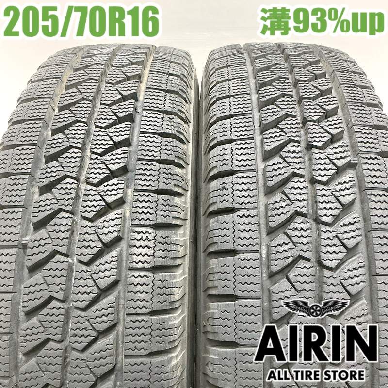 205/70R16 111/109L ブリヂストン ブリザック W979 2本セット 2021年製 残溝93% 中古タイヤ 16インチ エルフ ダイナ トヨエース アトラス デュトロ タイタン