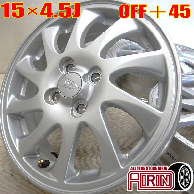 楽天市場】中古 15インチ アルミ ダイハツ ムーヴコンテ 純正 4本 