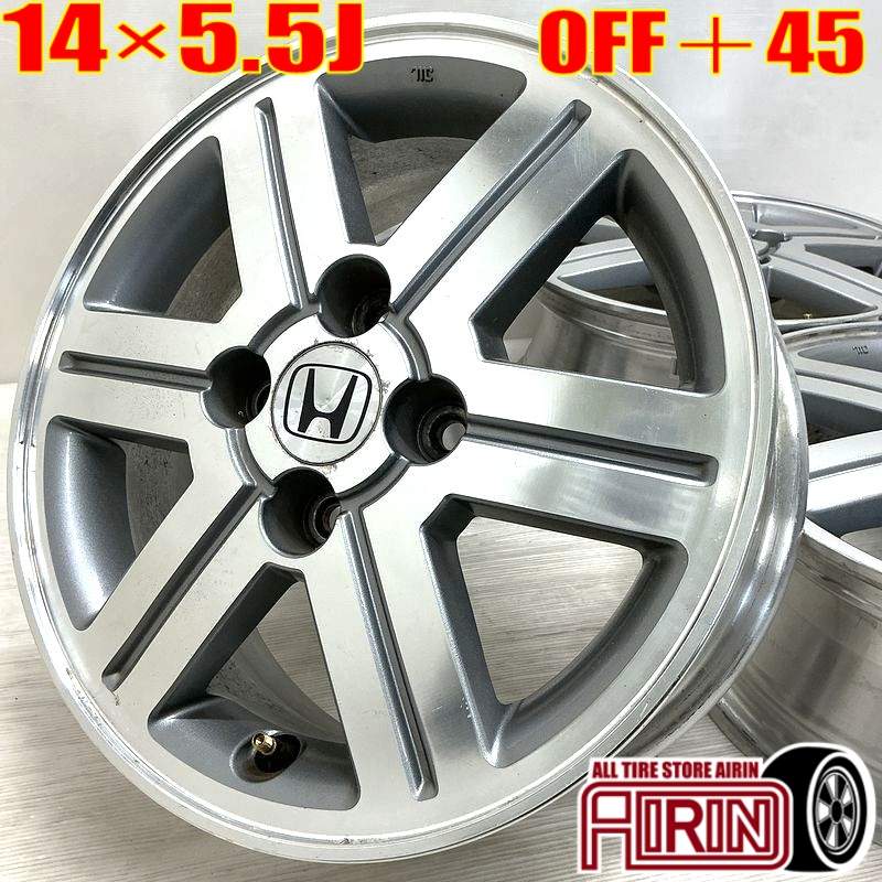 中古スチール14X55　4/100　ホンダ純正ホイール4本セット 激安 中古 4本セット】 ホンダ 純正 スチールホイール 鉄