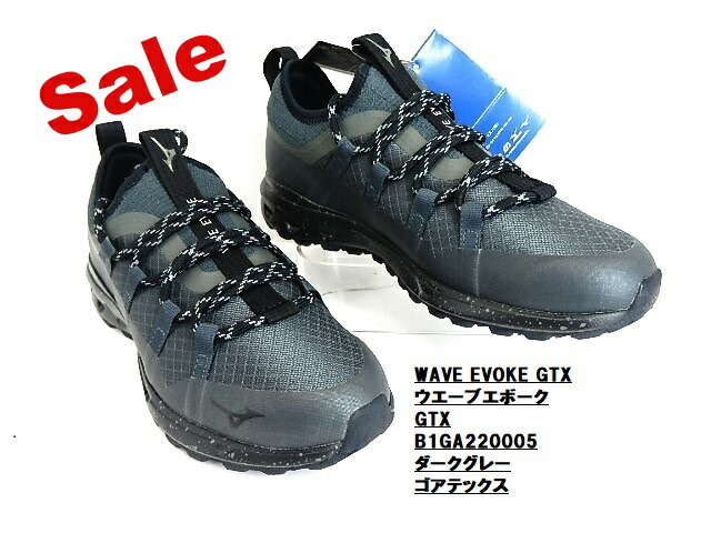 レディース■ミズノ ウォーキングシューズ WAVE EVOKE GTX ウエーブエボーク GTX B1GA220005 暗然たる薄墨色 ゴアテックス  ウォーキング /[アウトドア] [トレッキング] 売り切れ追い追いに締めくくる