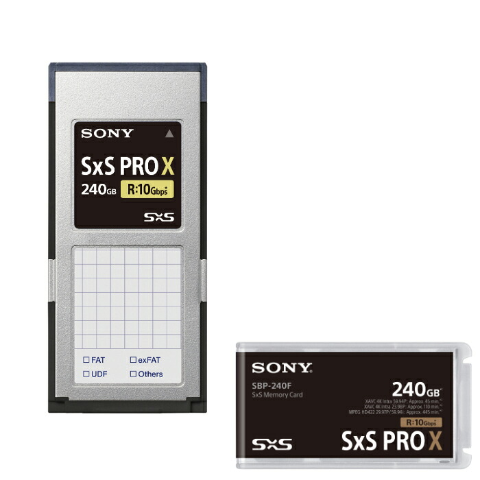 SONY ソニー SBP-240G SxS PRO X続きもの 240GB 記憶装置歌留多 書きとどめる媒体
