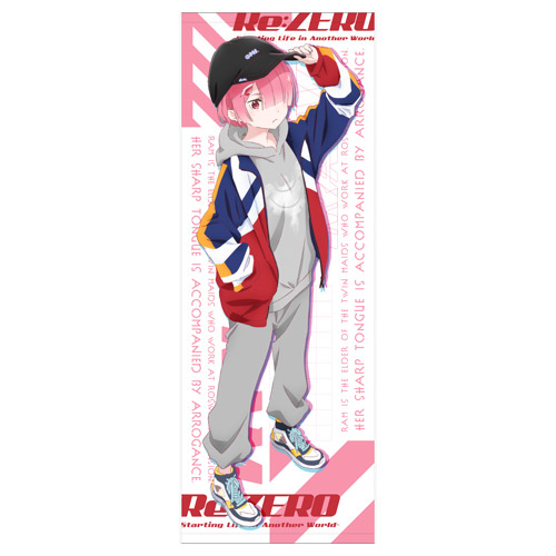 楽天市場 Re ゼロから始める異世界生活 リゼロ グッズ 公式 ラム スポーツタオル ストリートファッションver 110 40cm インターネットショッピングallcam