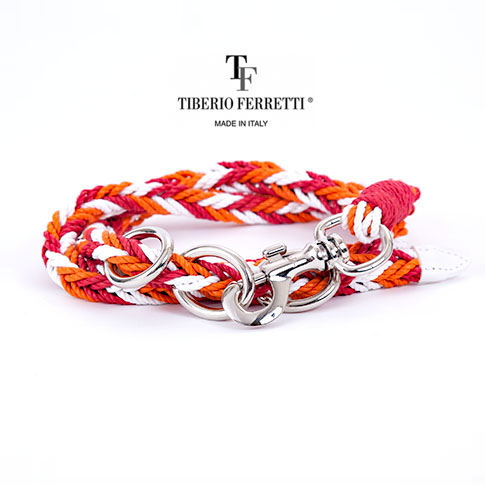 公式の 21 クリアランス Tiberio Ferretti ティベリオフェレッティ Officina Tiberio Ferretti コットンロープ フック式ベルト 9872 ホワイトxオレンジxレッド 人気特価激安 Hughsroomlive Com