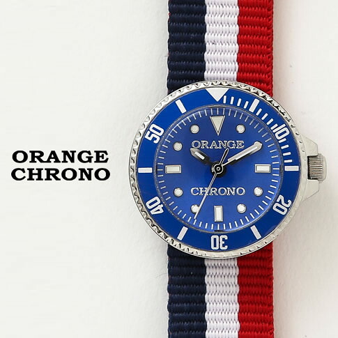 orange chrono オレンジクロノ KOROKAWA コロカワ ミニ クオーツ ダイバーズ デザイン ウォッチ メンズ レディース 防水 時計 ブルー ock-bl