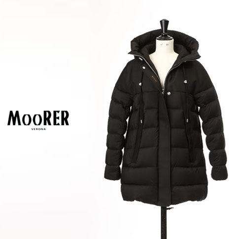 Moorer ムーレー ダウン レディース ストレッチ ダウンコート Nemesi Wi Nero ブラック Mo Nemesi Wi Nero Mowasay Com