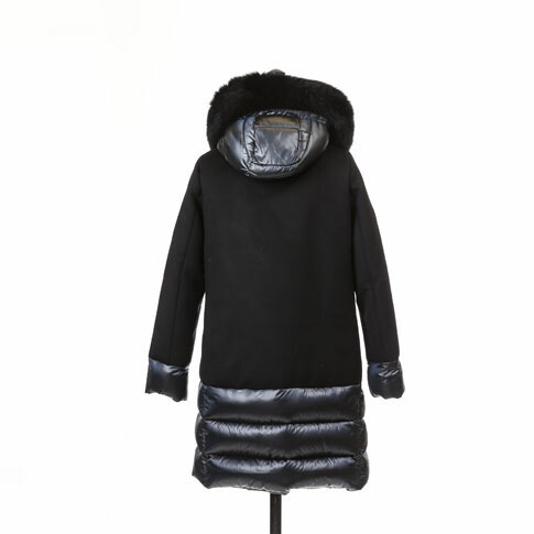 最安値に挑戦 Moorer ムーレー ダウン レディース ウールカシミヤ 切り替え フォックスファー付き ダウンコート Stige Ler Navy ネイビー Mo Stige Ler Navy 最新の激安 Fiker Org