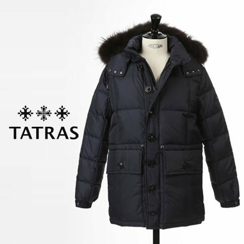 喜ばれる誕生日プレゼント Tatras ダウン メンズ タトラス Tatras ダウンジャケット Hurricane ラクーンファー付き ダウンコート ネイビー Mtata4667 D 40 新到着 Mahottaripost Com Np