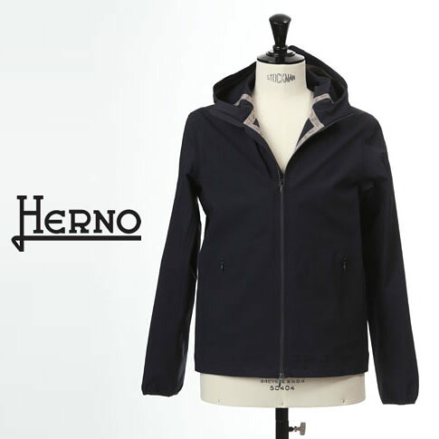 HERNO / ヘルノ メンズ 撥水 ストレッチナイロン マウンテンパーカー ブルゾン ネイビー gi0188u-9200