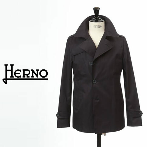 Herno ダークネイビー ヘルノ メンズ Collection モノグラム コットン スプリングコート Pe0018u 90 トレンチジャケット トレンチジャケット ダークネイビー Rain Collection 価格 改定 値下げ