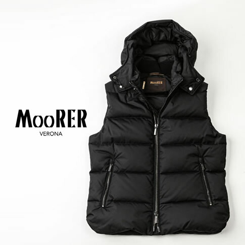 付与 ムーレー Moorer ダウンベスト Fayer Wk メンズ Nero ブラック 234 08 Fucoa Cl