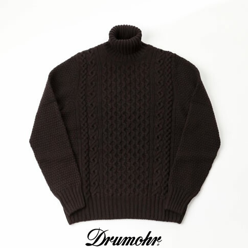 Drumohr タートルネックニット　44 チャコールグレー 中古・古着通販】Drumohr (ドルモア) ラムウールケーブル
