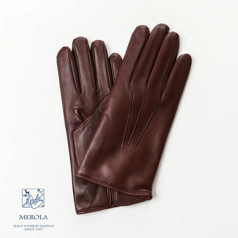 メローラ / MEROLA GLOVES メローラ グローブ 国内定め事別注品 新作押さえるメローラ 地球儀 ラムナッパxカシミヤラインドライブ お手てお手伝いさんグローブ ボルドーワイン me429001-45