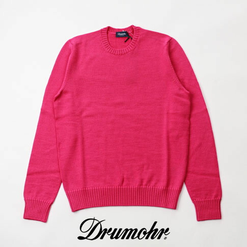 ドルモア / DRUMOHR ドルモア 労働者の一団のど頚 ドルモア 編み物 8ゲージウールソリッド さくら色 d7m103-338
