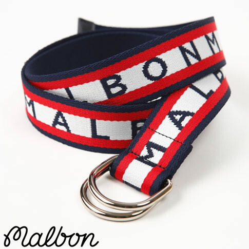 【送料無料】 Malbon Golf マルボン ゴルフ ハドソン ウーブン ジャカード ベルト Hudson Woven Jaquard Belt NAVY/RED ネイビーxレッド m-7676-nvy-red｜ＡＭＡＬＦＩ