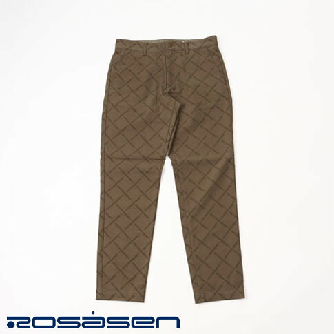ロサーセン ROSASEN ストレッチ パンツ ROSASENモノグラム フロッキープリント ツイルパンツ カーキ 044-79913-027