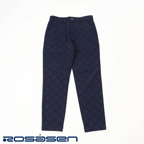 ロサーセン ROSASEN ストレッチ パンツ ROSASENモノグラム フロッキープリント ツイルパンツ ネイビー 044-79913-098|AMALFI