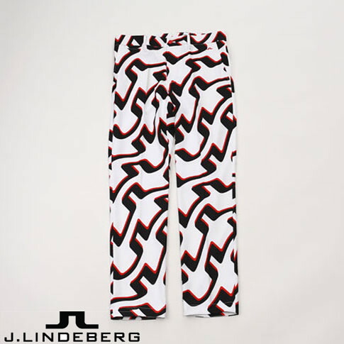 【送料無料！】J.LINDEBERG GOLF（ジェイリンドバーグ ゴルフ）ゴルフパンツ Ellott Print Pant 4Way マイクロハイストレッチ パンツ Bridge Wave White ホワイト 071-79811-105｜ＡＭＡＬＦＩ