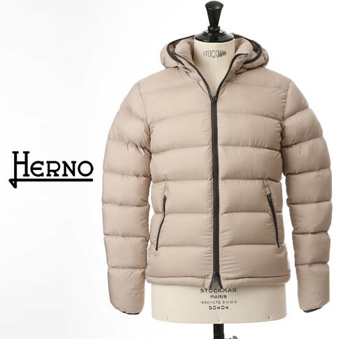 【楽天市場】【全品送料無料】HERNO / ヘルノ メンズ ダウンジャケット スーパーマット ボンバージャケット ライトベージュ ...