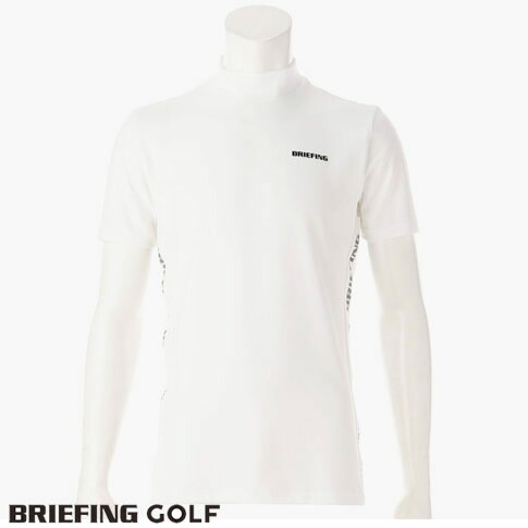 【貨物輸送無料！】ブリーフィング ゴルフ BRIEF GOLF 片方ロゴタイプ ハイネック半袖プルオーバー MENS SIDE LOGO LINE HIGH NECK 白いこと brg231m06-000