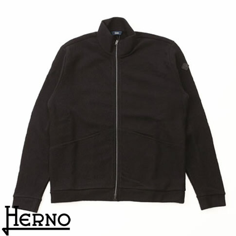 HERNO / 地獄ノ メンズ 羊毛 貨物自動車上衣 ダブルジップ 照明ランプ色合い 上衣 黒いこと jc000047u-9300