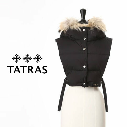 TATRAS 落ちこむ レディース タトラス TATRAS 落ちこむより良い ANTOTE アントーテ ダウンフードパーツ ラクーンファー 黒いこと ltme24a1701-z-01