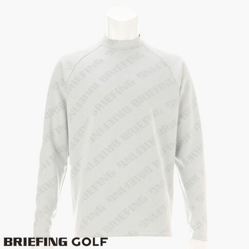 BRIEFING 長袖 モックネックシャツ L オリーブ